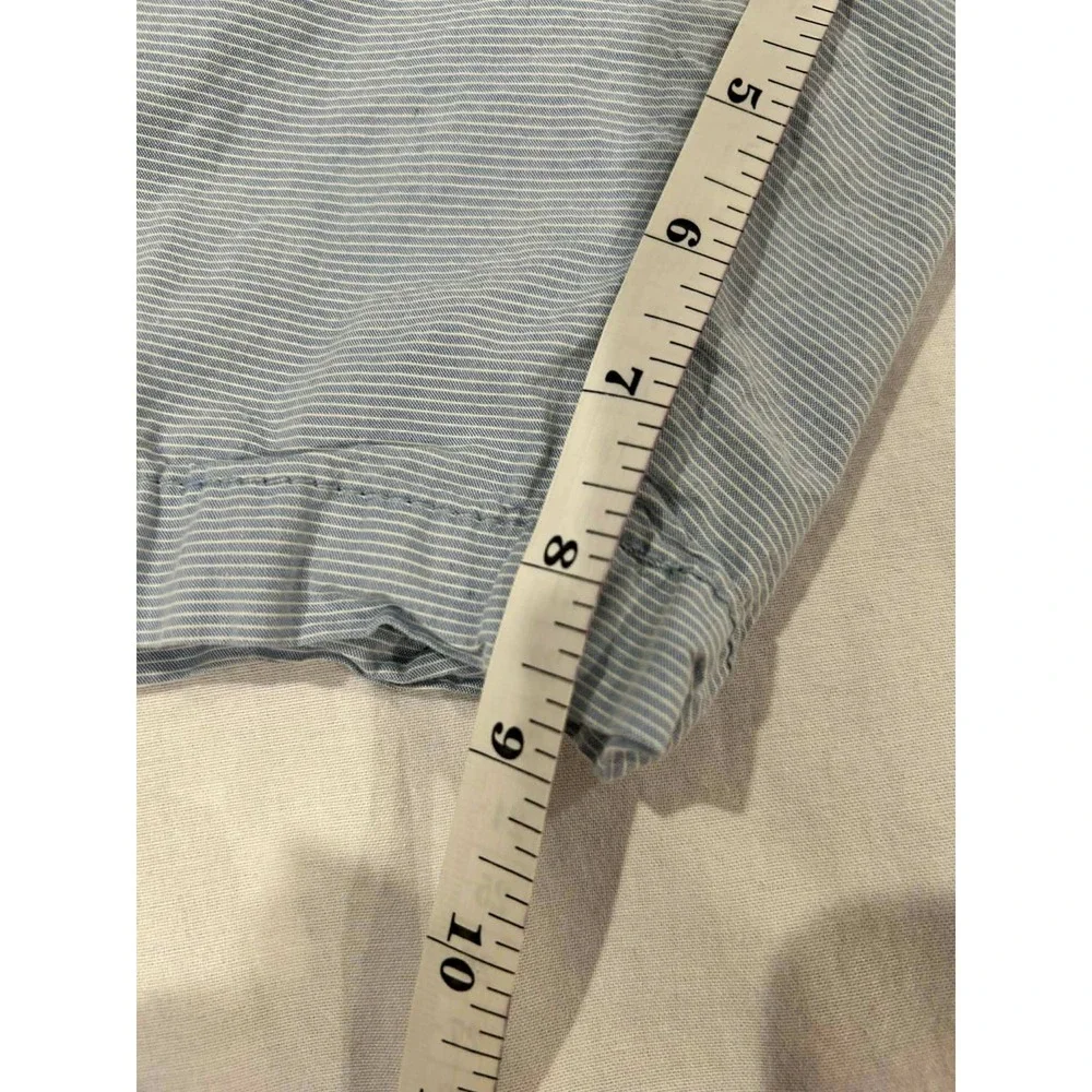 US Polo Assn Mens‎ Blue White Striped Chino Shorts Size 38 Flat Front Casual